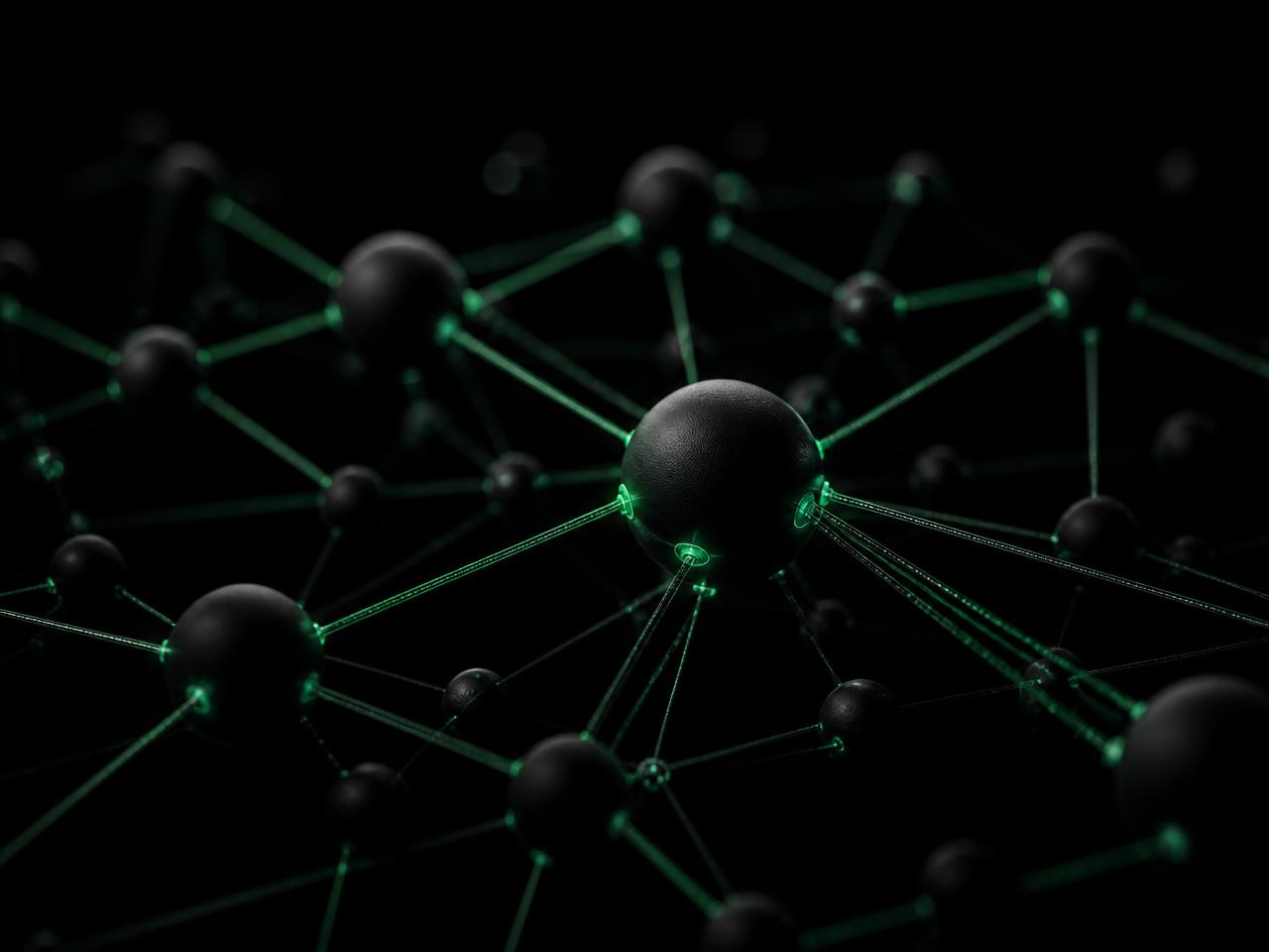 Abstract network of interconnected nodes representing show sales, network syndication, and creator reach